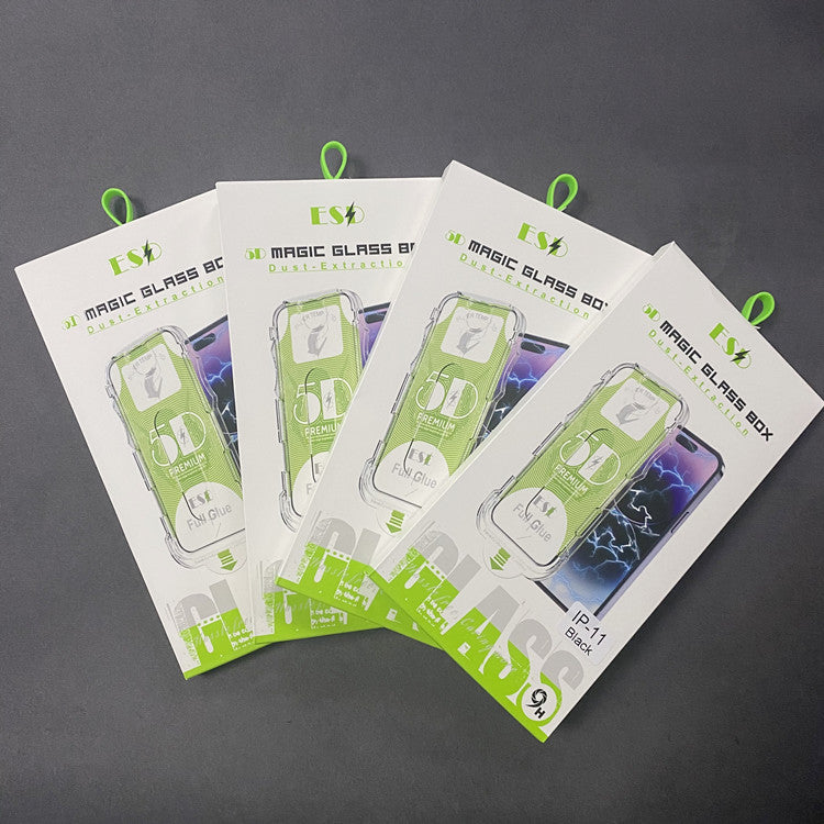 iPhone World Edge-To-Edge Tempered Glass 5D With Magic Box (Pack of 2)