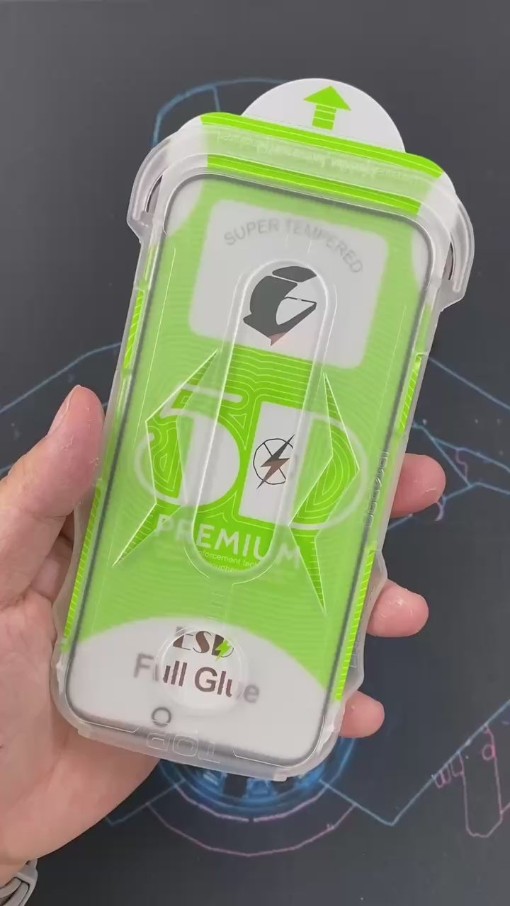 iPhone World Edge-To-Edge Tempered Glass 5D With Magic Box (Pack of 2)