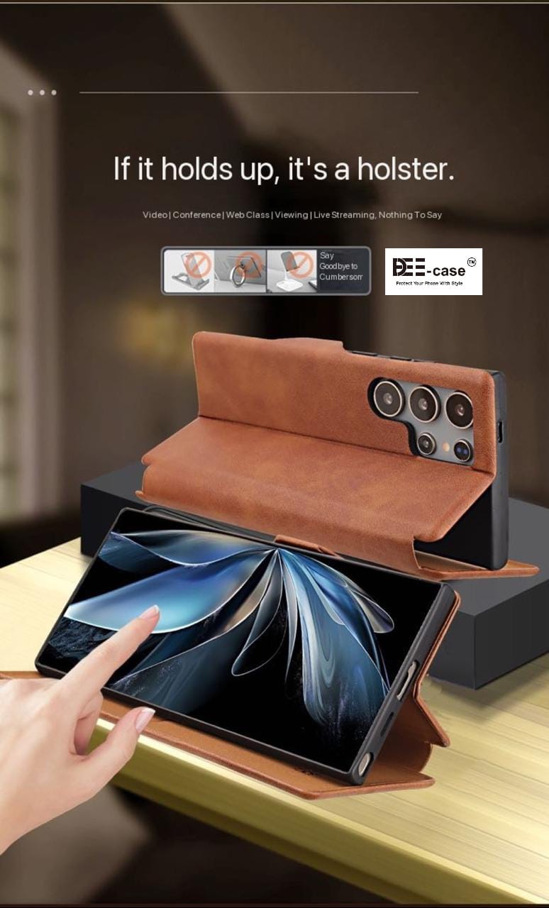 Samsung Galaxy S & N Series Sleek Design Flip Leather Cover