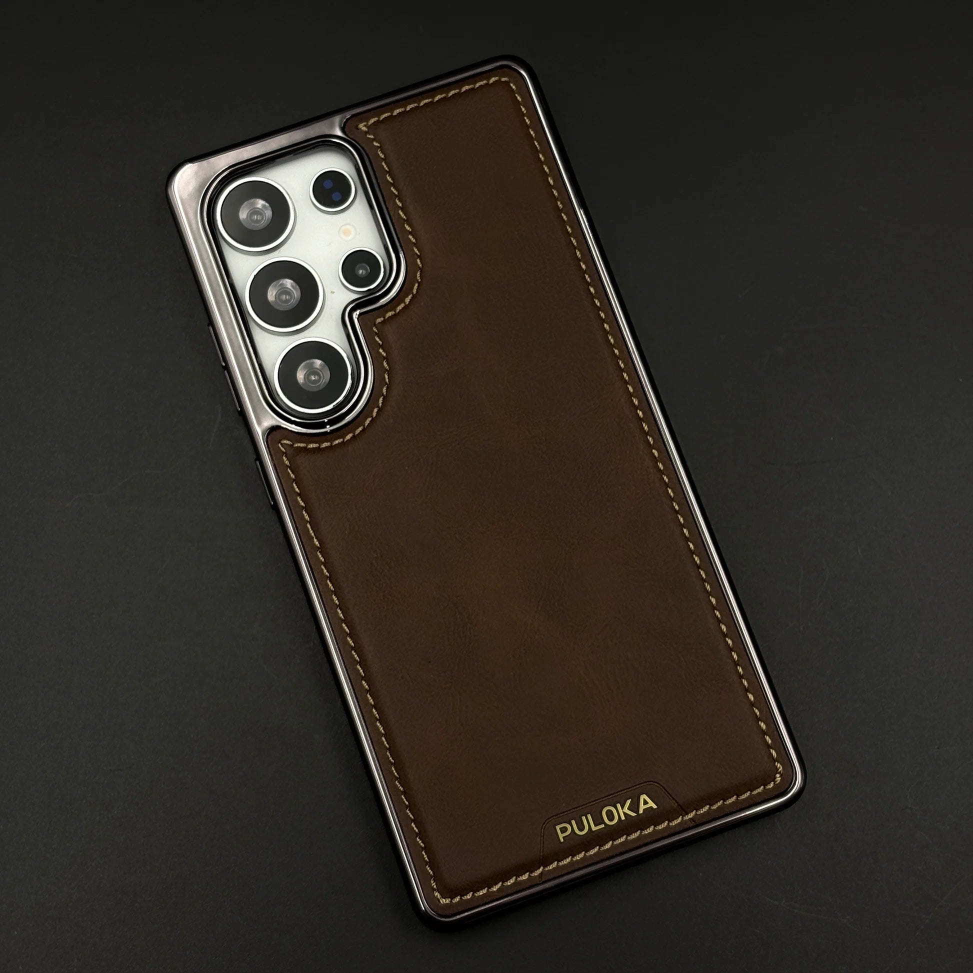Samsung Side Stitch Chrome Leather With Hidden Magsafe