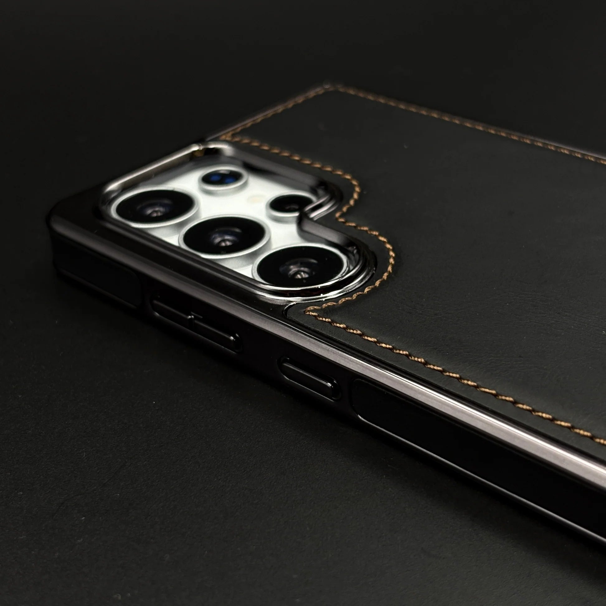 Samsung Side Stitch Chrome Leather With Hidden Magsafe