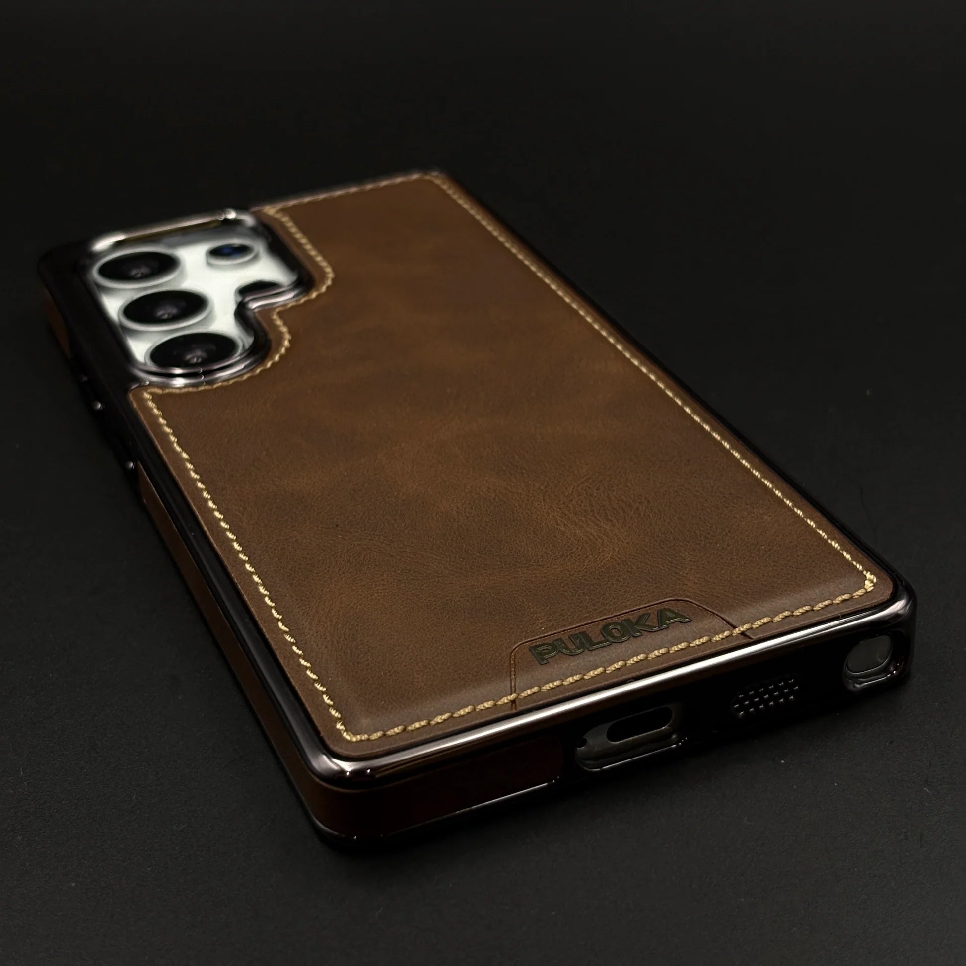 Samsung Side Stitch Chrome Leather With Hidden Magsafe