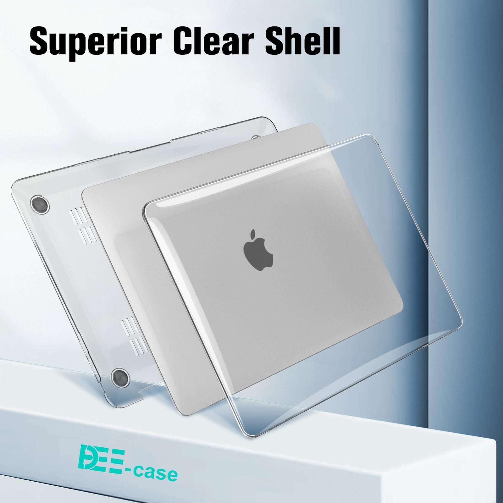 Macbook Hardshell Crystal Clear Case With Keyguard and Dust Plug Cap