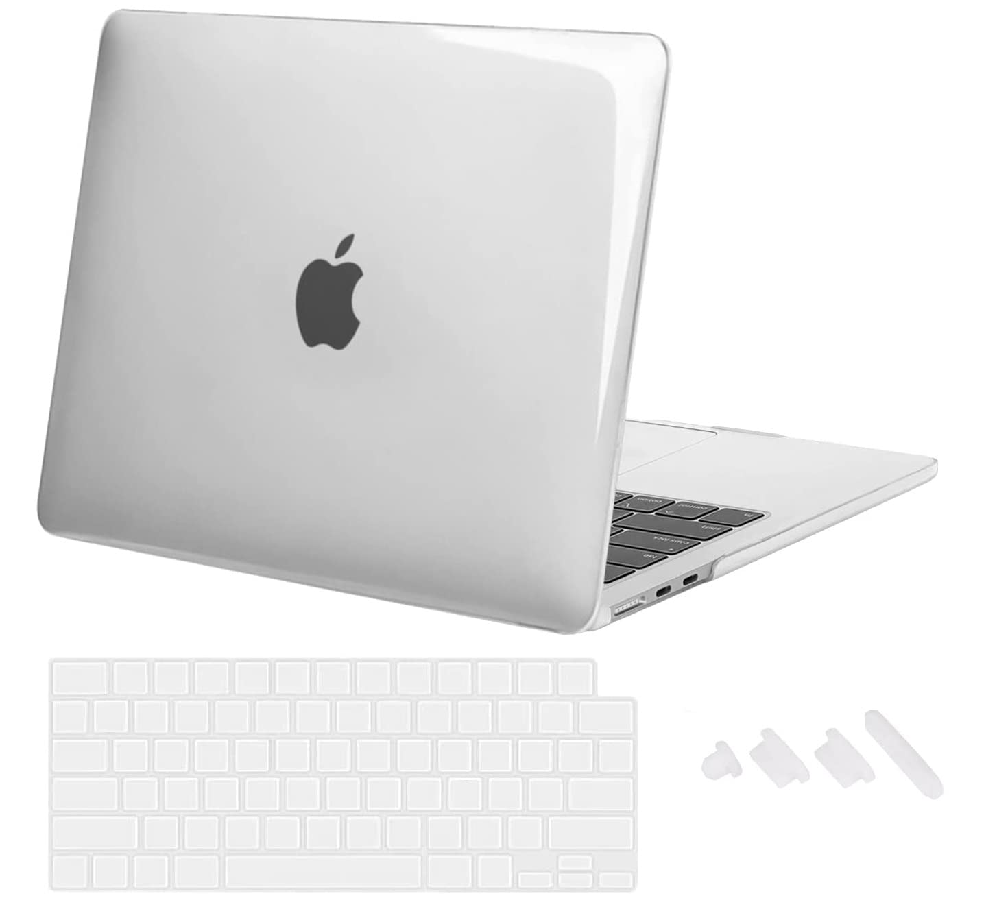 Macbook Hardshell Crystal Clear Case With Keyguard and Dust Plug Cap