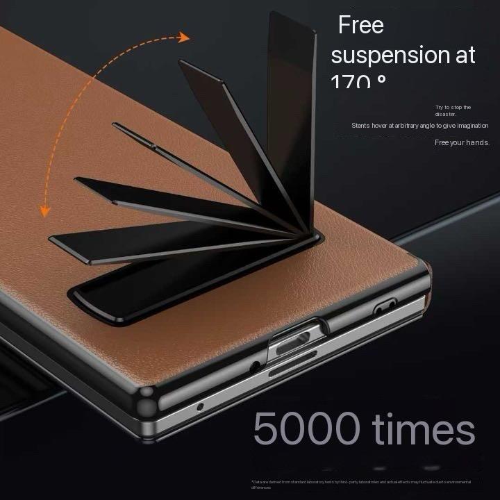 Samsung Galaxy Fold Series Flip Cover With Kickstand Electroplated Pu Leather Flip