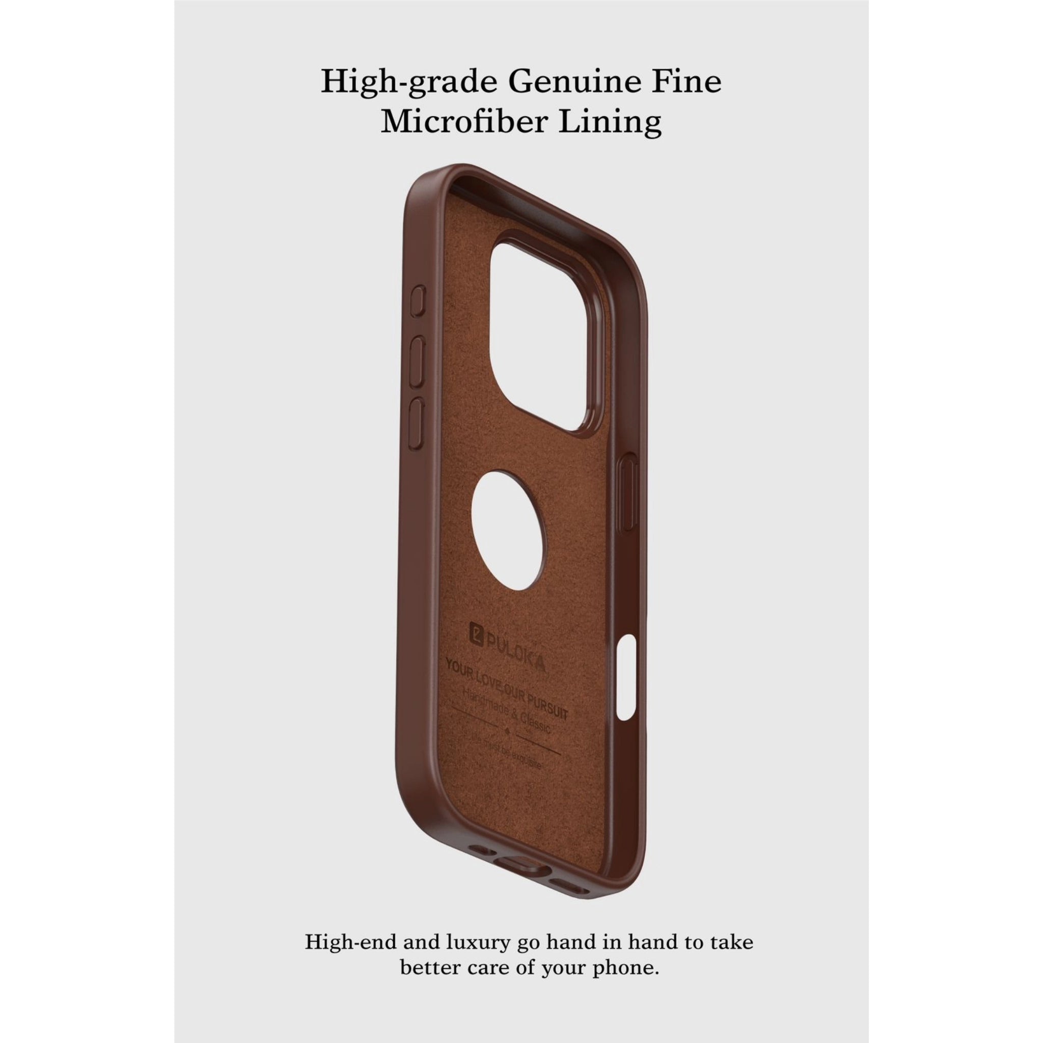 iPhone Embroidered Line Leather Case