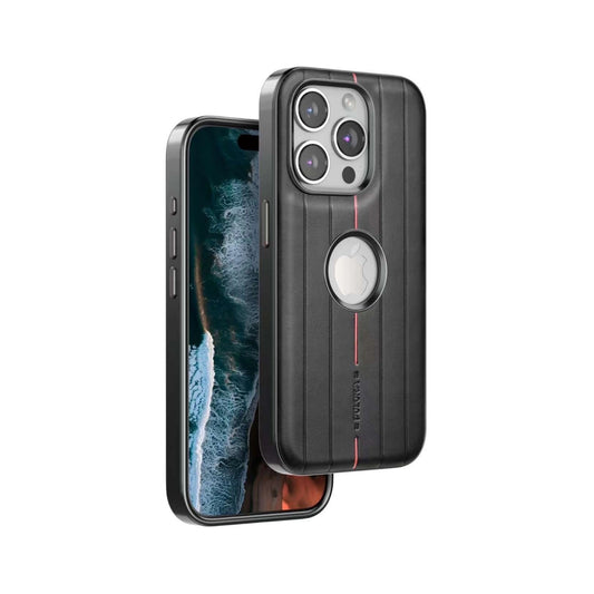 iPhone Classic Line Print Leather Case