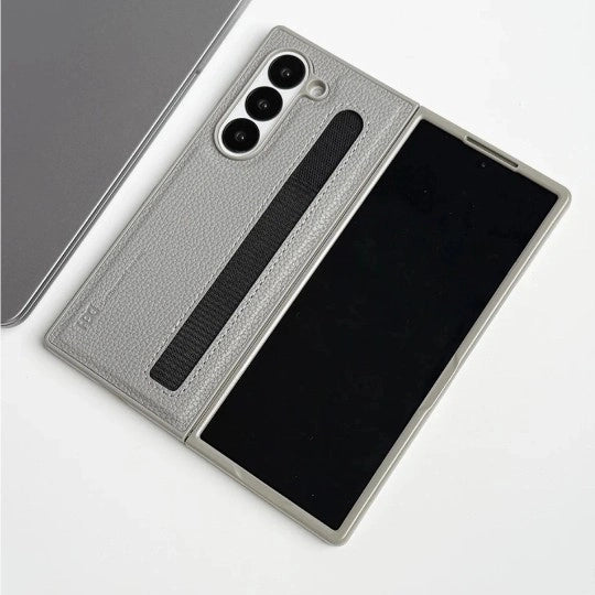 Samsung Galaxy Z Fold Luxury Leather Case with Pen Holder
