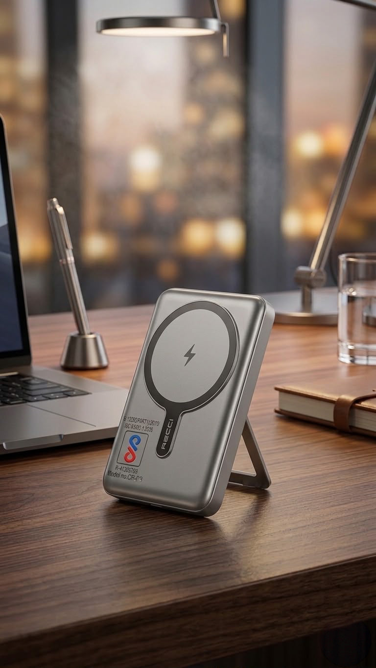 RECCI RPB-W27 Power Bank 10000mah 3IN1 PD 20W Fast Charging magsafe