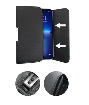 DEEcase Pu Leather Belt Pouch Holster for Smartphones & Mobiles (Display 5 to 6.5 inches) (6.3)
