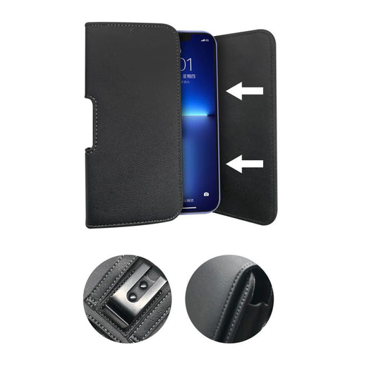 DEEcase Pu Leather Belt Pouch Holster for Smartphones & Mobiles (Display 5 to 6.5 inches) (6.3)