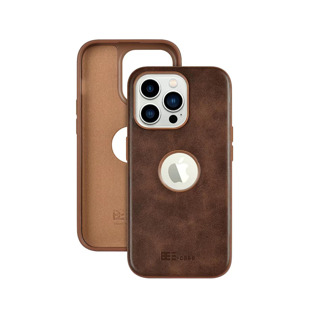 iPhone Classic Leather Back Cover Brown iPhone 16e - Main Image