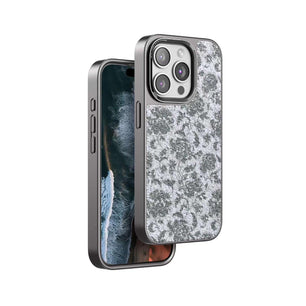 iPhone Floral Design Leather Case