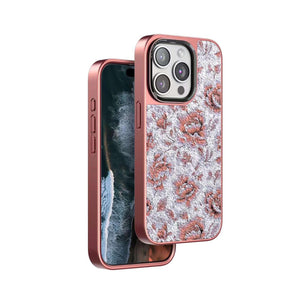 iPhone Floral Design Leather Case