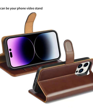 iPhone Leather Flip Magnetic Cover