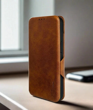 iphone-sleek-design-flip-leather-case-brown-side-angle