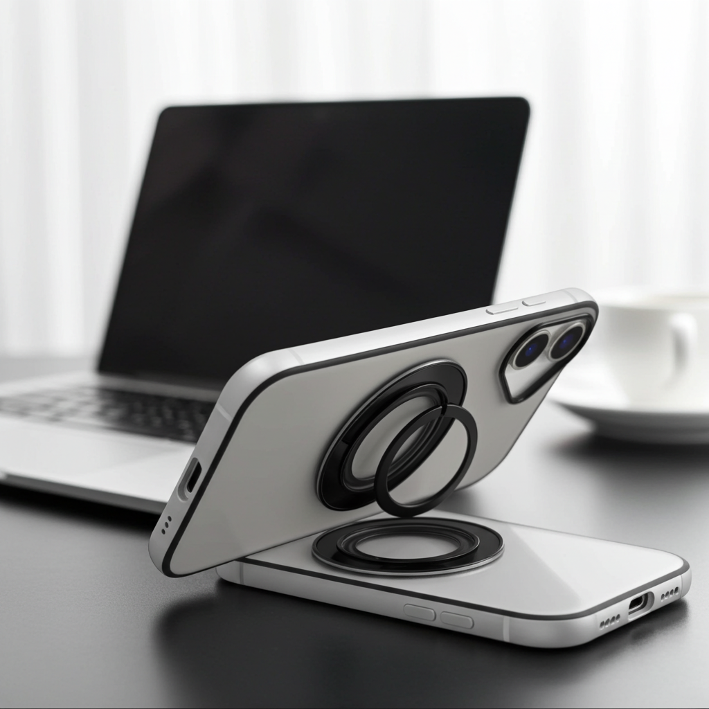 iPhone 17 Tyre Grip 360 MagSafe Ring Stand Case