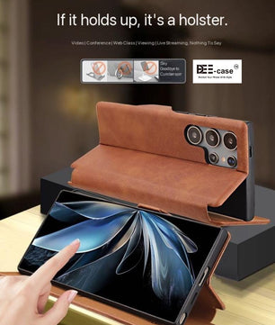 Samsung Galaxy S & N Series Sleek Design Flip Leather Cover