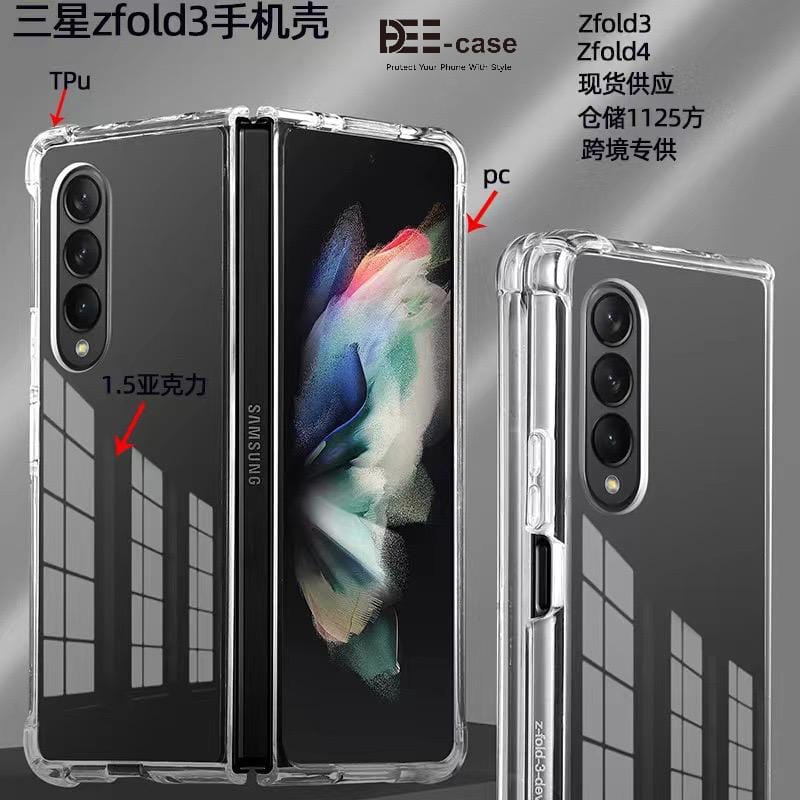 Samsung Z Fold Shock Proof Tempered Transparent Case