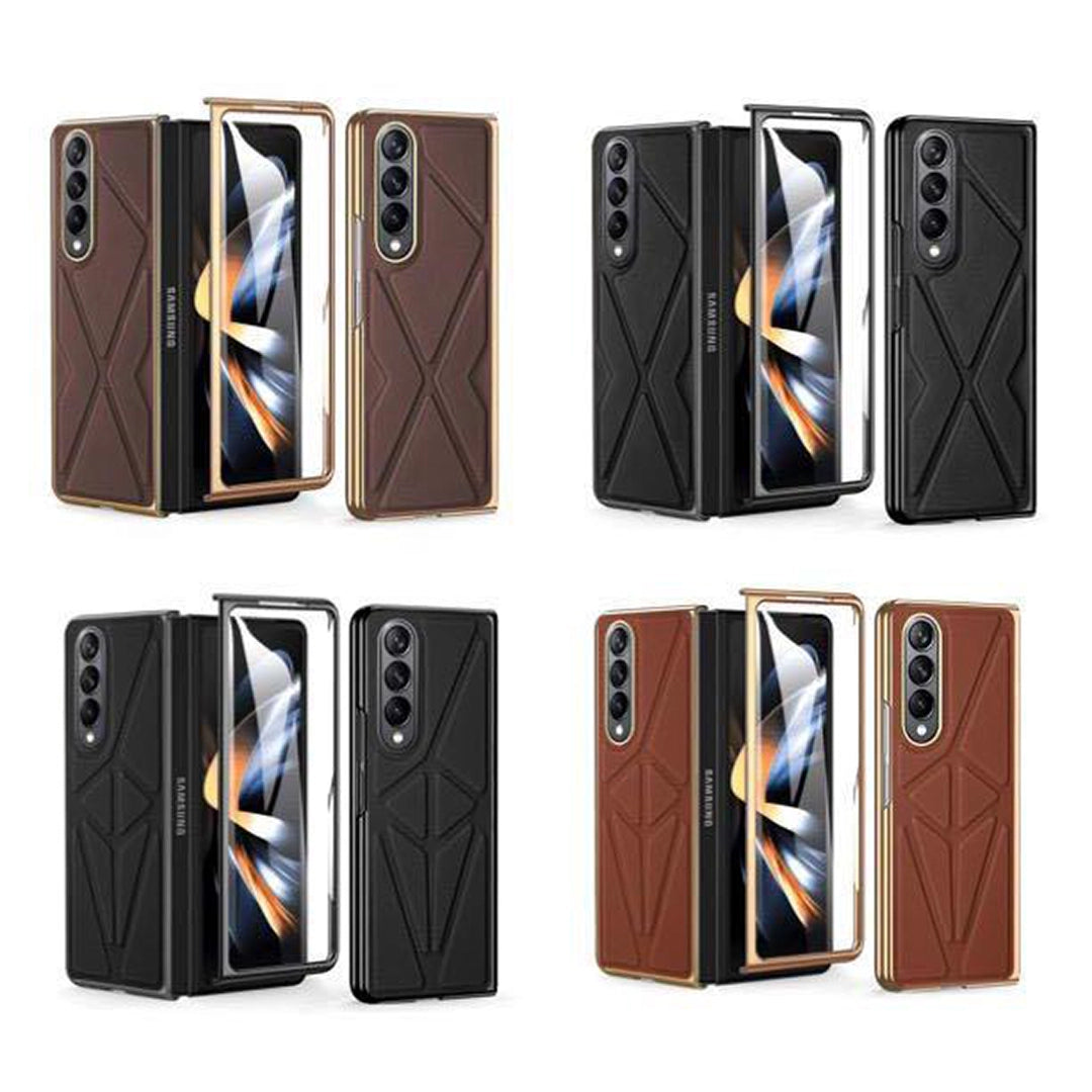 samsung-flip-leather-chrome-black-and-brown