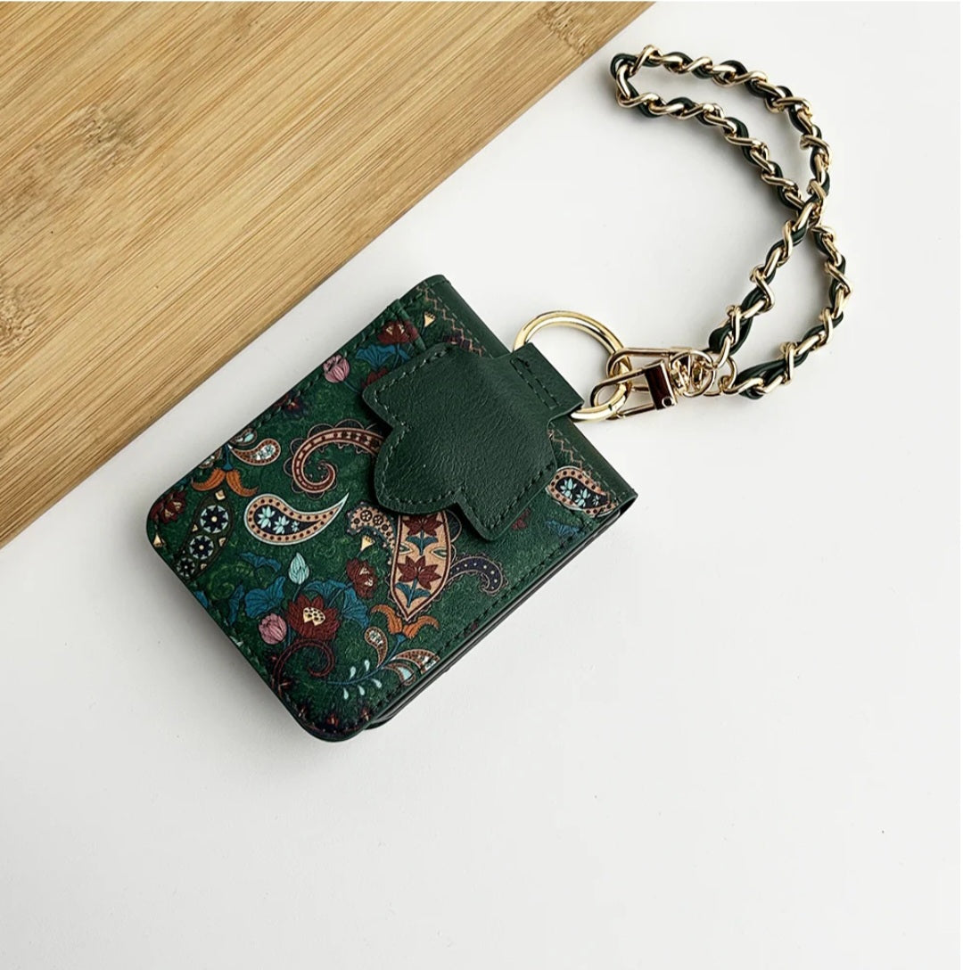 samsung-galaxy-z-flip-floral-printed-leather-case-green-back