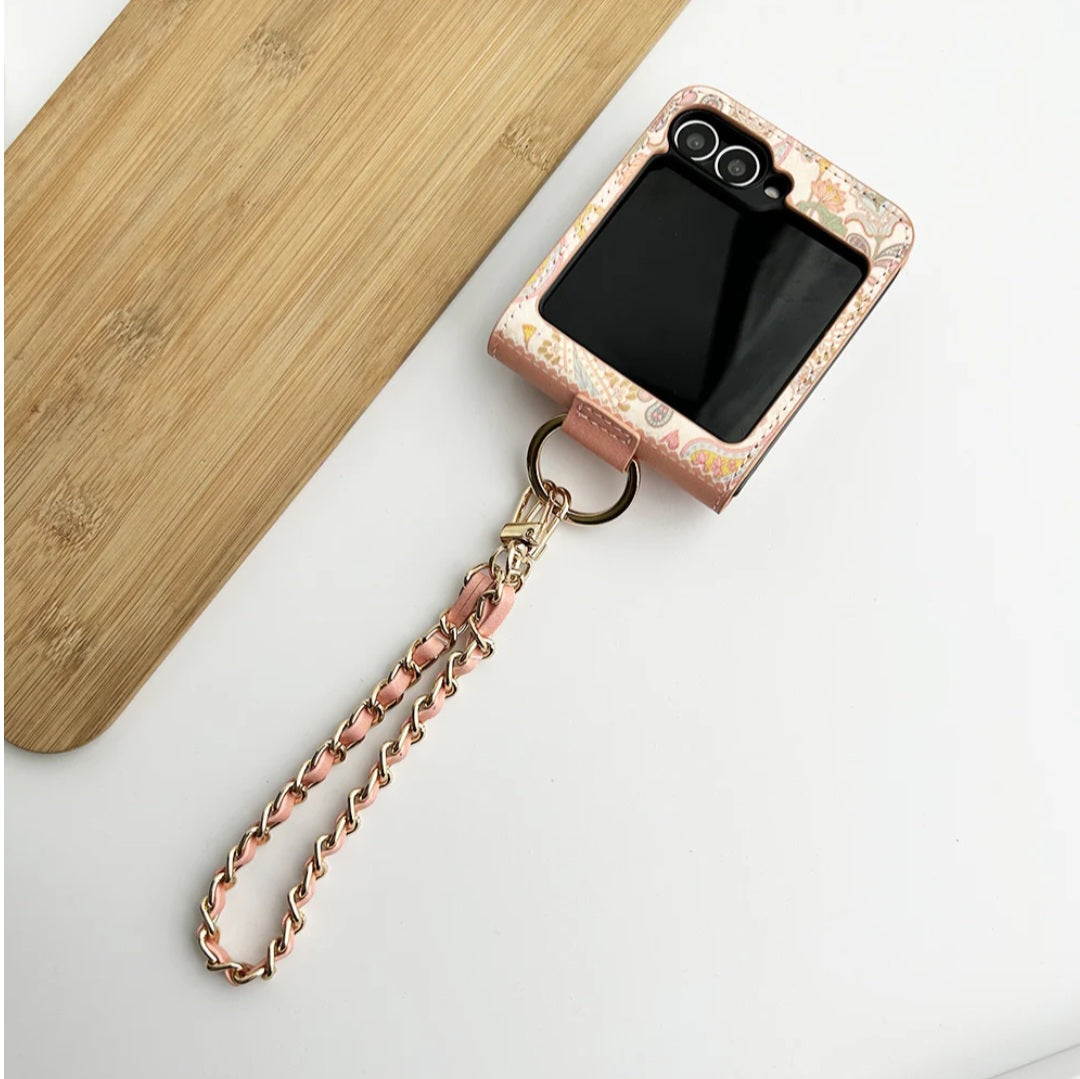 samsung-galaxy-z-flip-floral-printed-leather-case-pink-front-1
