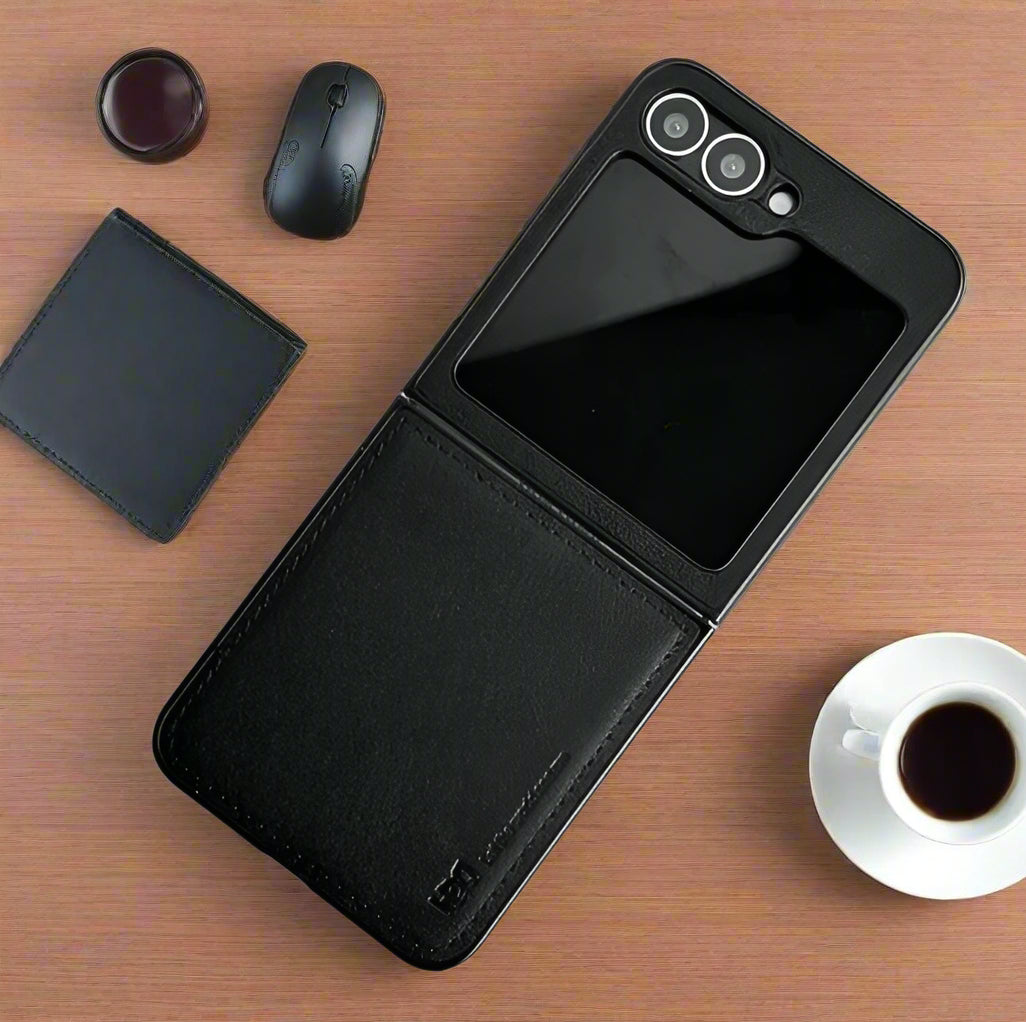 samsung-galaxy-z-flip-luxury-leather-case-black