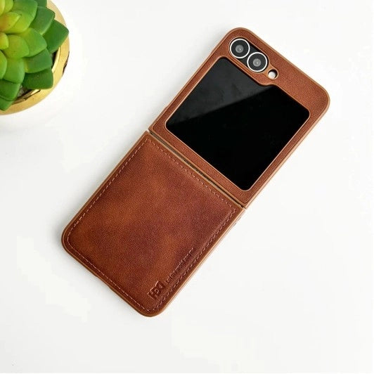 samsung-galaxy-z-flip-luxury-leather-case-brown