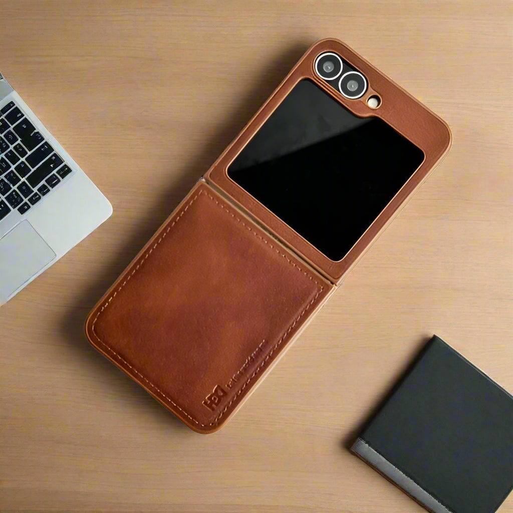 samsung-galaxy-z-flip-luxury-leather-case-brown