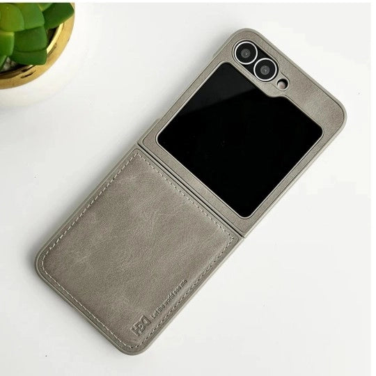 samsung-galaxy-z-flip-luxury-leather-case-gray