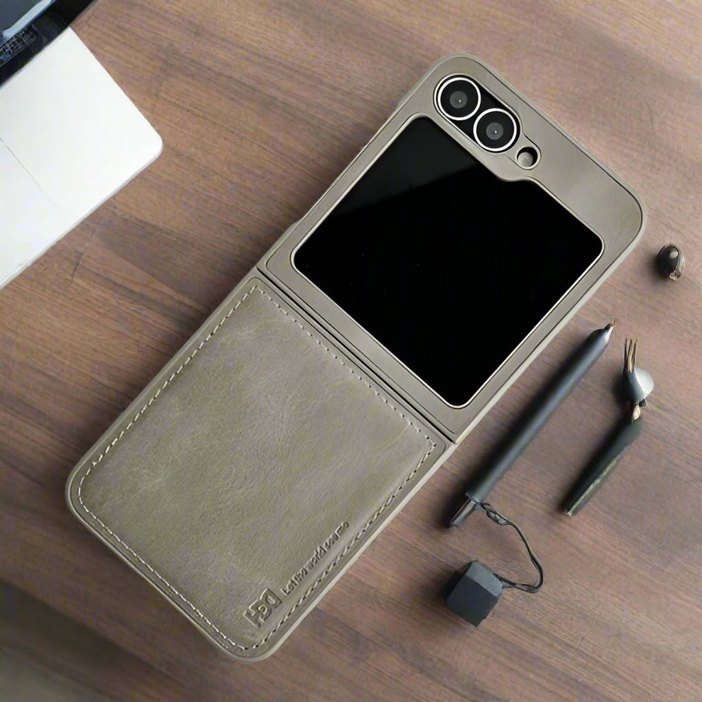 samsung-galaxy-z-flip-luxury-leather-case-gray