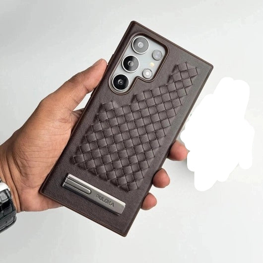 samsung-s-series-alloy-bracker-woven-leather-case-brown