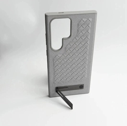 samsung-s-series-alloy-bracker-woven-leather-case-titanium-gray-stand-back