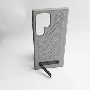 samsung-s-series-alloy-bracker-woven-leather-case-titanium-gray-stand-back