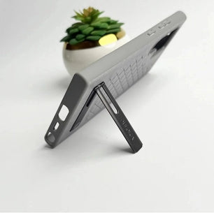 samsung-s-series-alloy-bracker-woven-leather-case-titanium-gray-stand