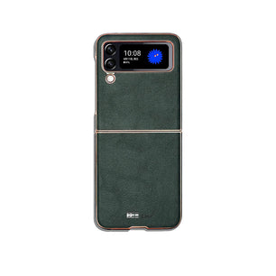 samsung-z-flip-chrome-leather-case-green