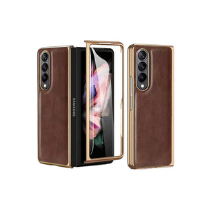 samsung-z-fold-chrome-leather-case-tan-brown