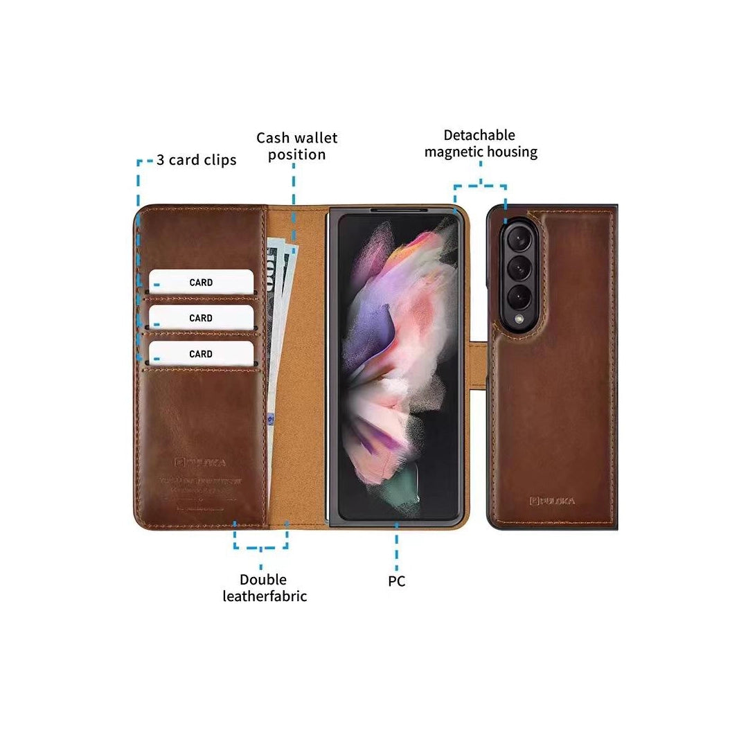 samsung-z-fold-flip-leather-case-brown-features