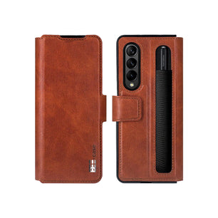 samsung-z-fold-flip-leather-cover-brown