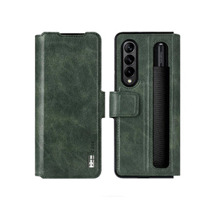 samsung-z-fold-flip-leather-cover-green