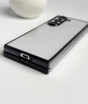 samsung-z-fold5-hard-electroplated-chrome-case-charging-slot