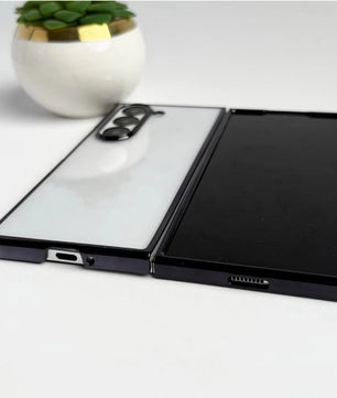 samsung-z-fold5-hard-electroplated-chrome-case-open